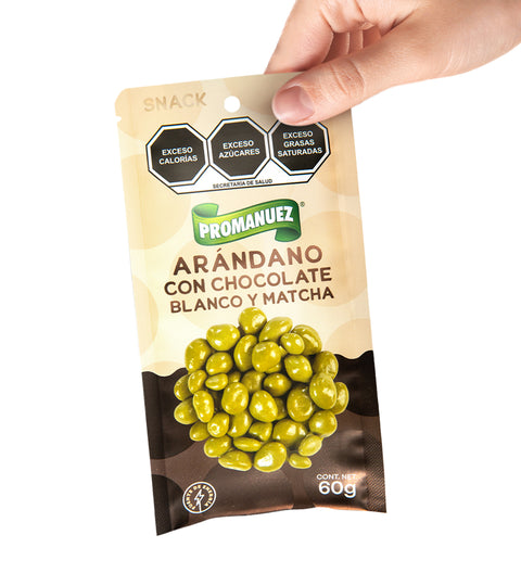 Arándano con Chocolate Blanco y Matcha